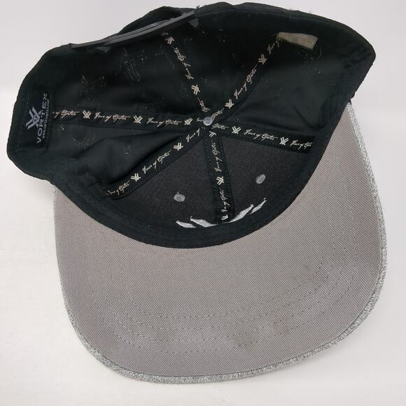 Vortex Snapback Hat Gray One Size Embroidered Logo Colorblock 6 Panel - Picture 7 of 8